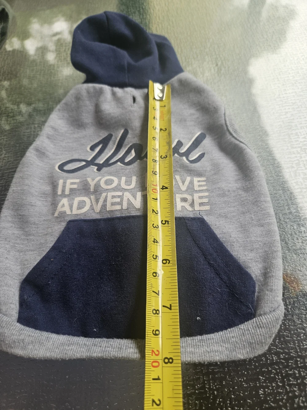 Howl If You Love Adventure Grey & Navy Dog Hoodie
